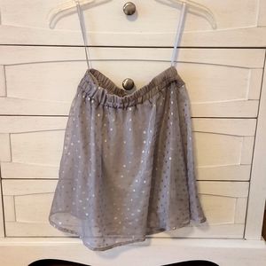 Paraella Grey and Silver Polka Dot Skirt Size s